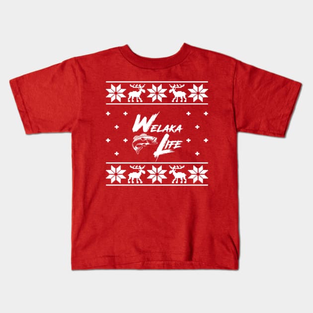 Welaka Life Ugly Christmas Logo Kids T-Shirt by Welaka Life